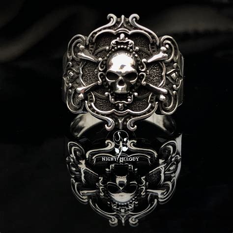 Gothic Skull Sterling Silver Ring Silver Jewelry Women's - Etsy