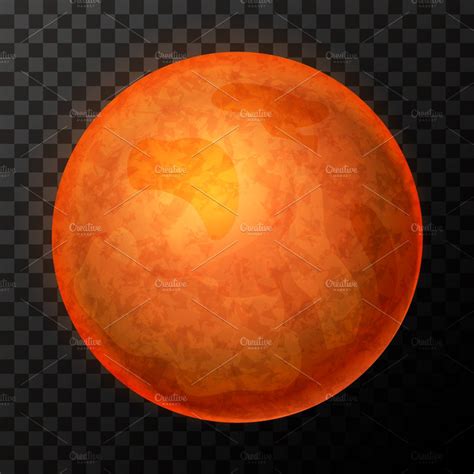 Realistic Mars planet with texture | Photoshop Graphics ~ Creative Market