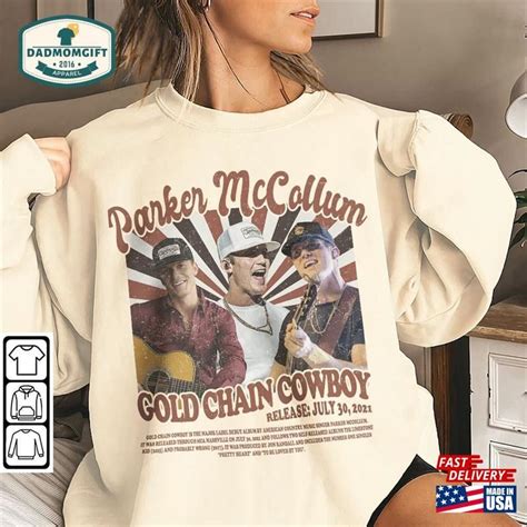 Parker Mccollum Merch Music Shirt Gold Chain Cowboy Album Country Graphic Tee Classic Hoodie