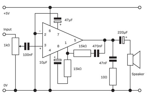 Lm386 Audio Power Amplifier Circuit - Circuit Diagram