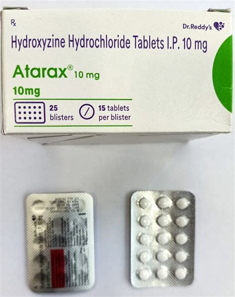 Atarax 10 mg & 25 mg | Hydroxyzine Hydrochloride Tablets | Dosage ...