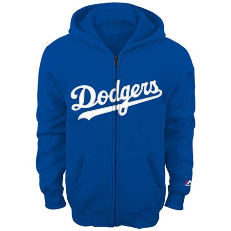 Majestic Los Angeles Dodgers Youth Royal Team Wordmark Full-Zip Hoodie