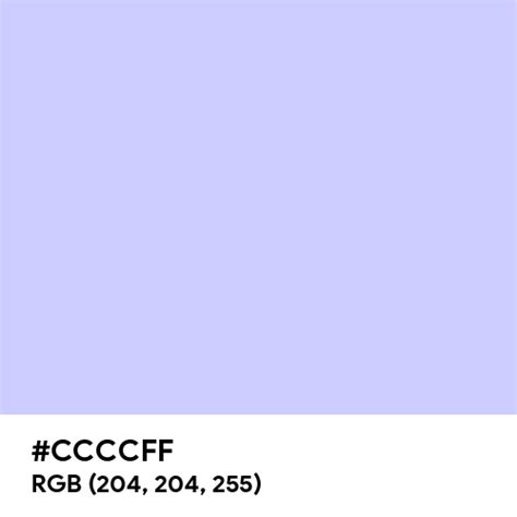 Lavender Blue color hex code is #CCCCFF