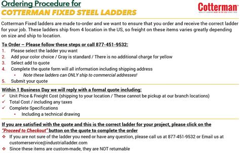 Ladders - Cotterman Fixed Steel Ladders - Cotterman-FW Series Fixed ...