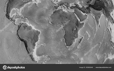 Grayscale Map Area African Tectonic Plate Rendering Stock Photo by ...