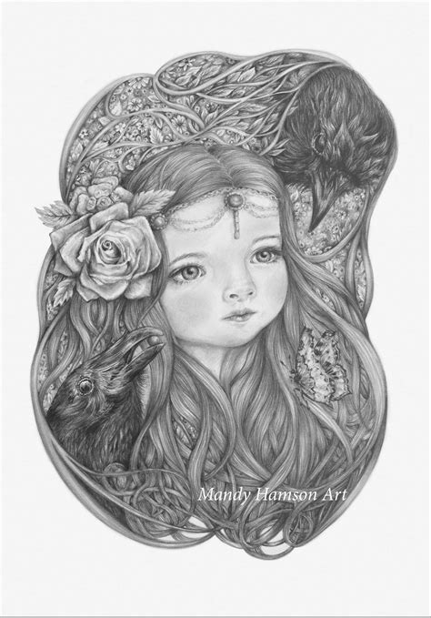 Crow Girl Art Print - Etsy