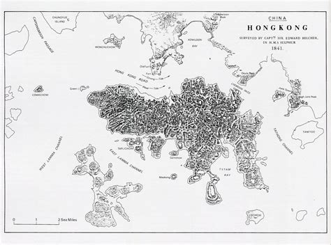 Detailed old map of Hong Kong Island with relief - 1841 | Hong Kong ...