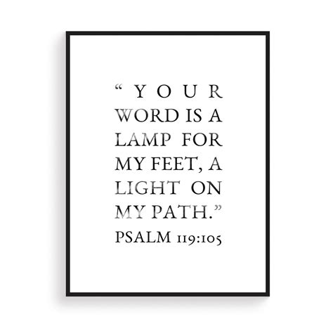 Your Word is a Lamp, Psalm 119:105, Bible Verse Print, Bible Verse Wall Art, Printable Wall Art ...