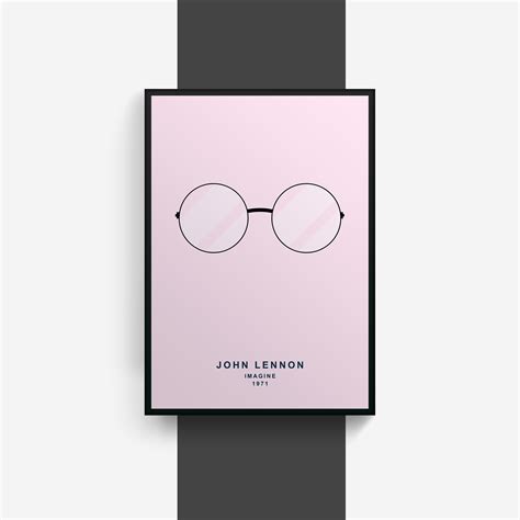 John Lennon Imagine Glasses Print - Etsy UK