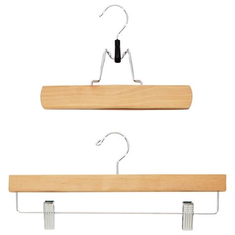 Natural Wooden Trouser Clamp & Skirt Hanger | Simplify In Style: