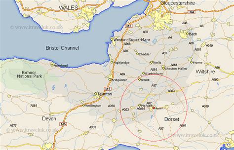 Yeovil Map - Street and Road Maps of Somerset England UK