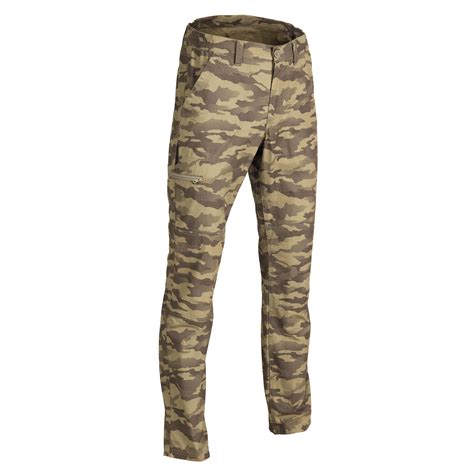 Light hunting camouflage pants 100 island SOLOGNAC - Decathlon