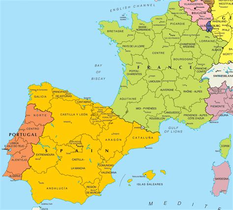 MAP OF FRANCE AND SPAIN - Recana Masana