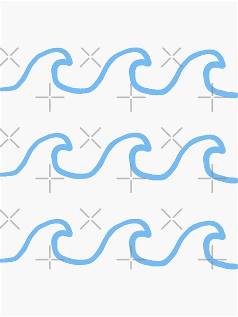 "blue waves pack" Sticker for Sale by saracreates | Redbubble