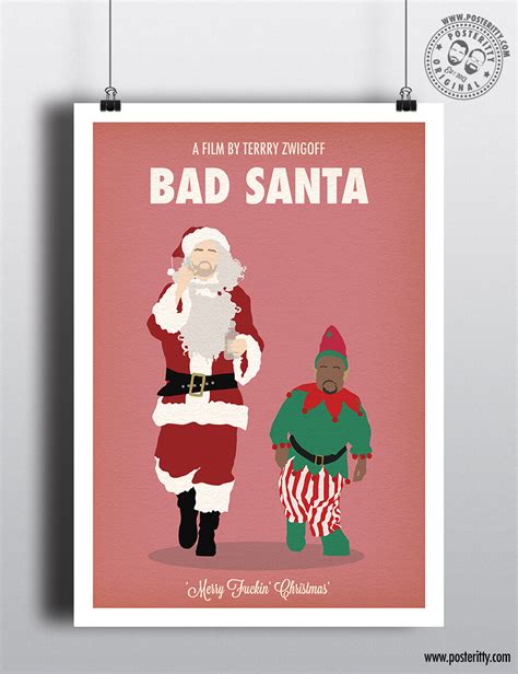 Bad Santa - Minimalist Christmas Movie Poster — Posteritty