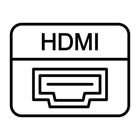 icono de línea de puerto hdmi 4575737 Vector en Vecteezy