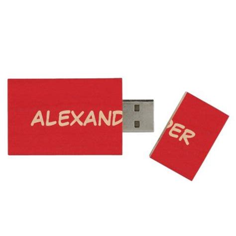 Personalized pendrive with custom name and color wood USB flash drive | Zazzle