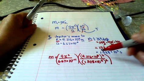 Calculate Mass of a Planet from Kepler & Newton's Laws - YouTube