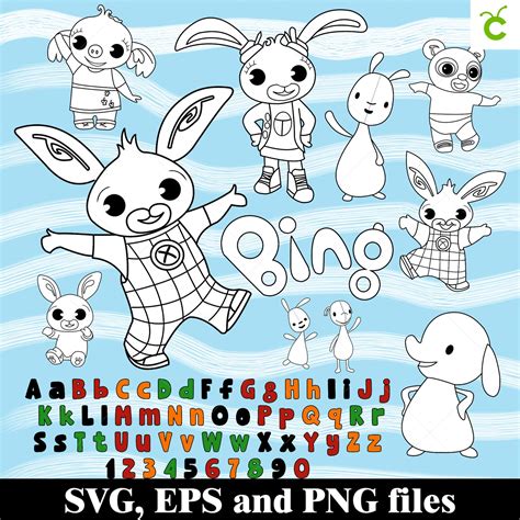 Bing bunny bing bunny Party bing bunny svg bing bunny | Etsy