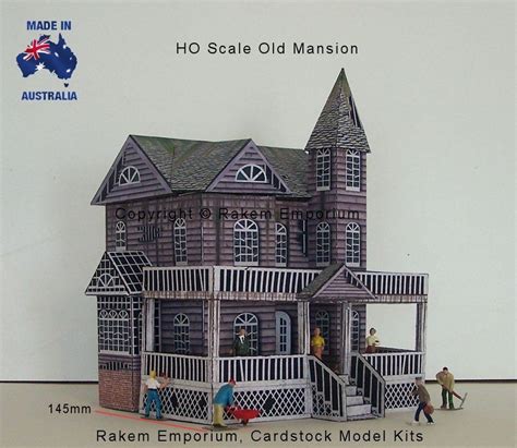 HO Scale Mansion House Old Creepy Model Railway Building Kit - REOM1 ...