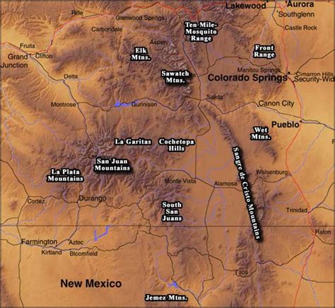 The Rocky Mountains: Map Of The Rocky Mountains In Colorado