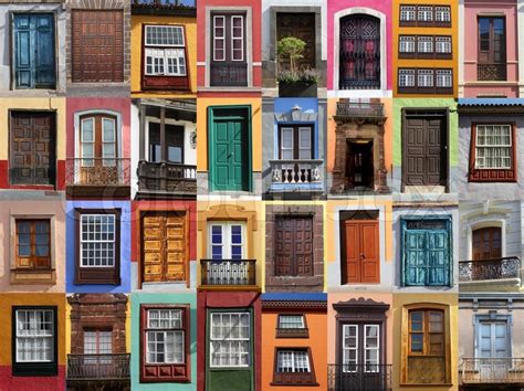 Colorful living - European doors and ... | Stock image | Colourbox