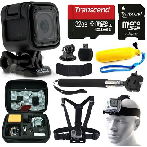 GoPro HERO Session HD Action Camera (CHDHS-102) with 10 Piece Accessories Bundle includes 32GB ...