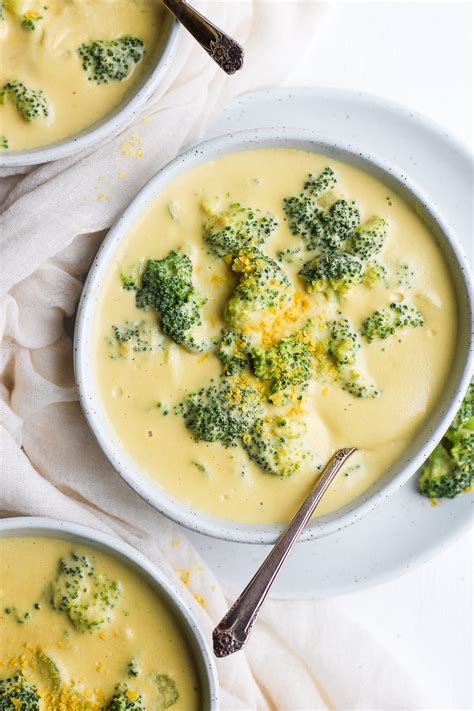 Dreamy Dairy-Free Broccoli Cheese Soup (Vegan) - The Wooden Skillet