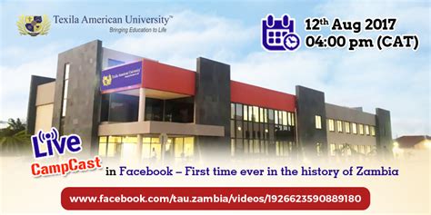 Texila American University Zambia Hosts Campus Tour on Facebook Live ...