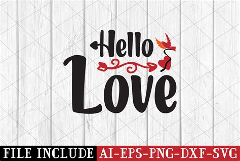 Hello Love Graphic by Creative Studio20 · Creative Fabrica