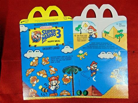 McDonald's The Real SUPER MARIO 3 Happy Meal Toy Box New Unused Promo ...