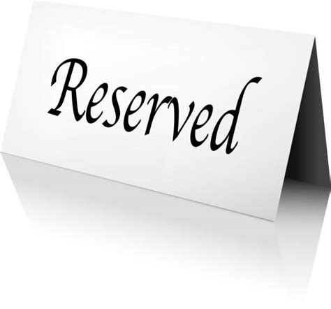 Royalty Free Reserved Sign Clip Art, Vector Images & Illustrations - iStock