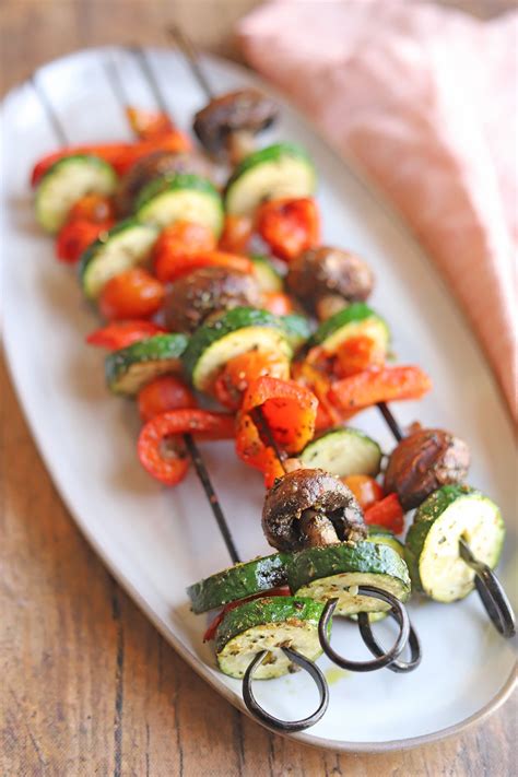 Grilled vegetable skewers with herb marinade - Cadry's Kitchen