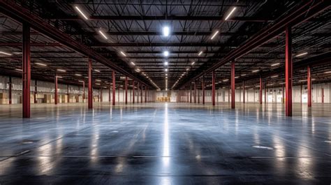 Premium AI Image | Warehouse or industry building interior