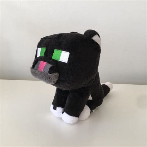 minecraft b&w cat plushie! 🖤 - very cute, beaded... - Depop