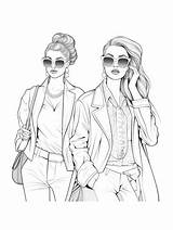 Printable Fashion Coloring Pages Free For Kid And Adults sketch template