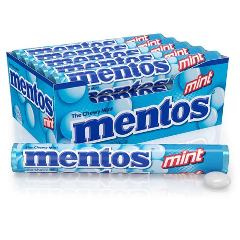 Mentos Chewy Mint Candy Roll Mint Non Melting Party 14 Count (Pack of 15) - Packaging May Vary ...