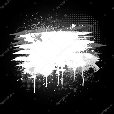 Black and white paint splatter — Stock Vector © emberstock #8074802