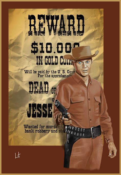 Wanted Dead Or Alive - Television Series Starring Steve McQueen | Poster By Laurent Carbonelle