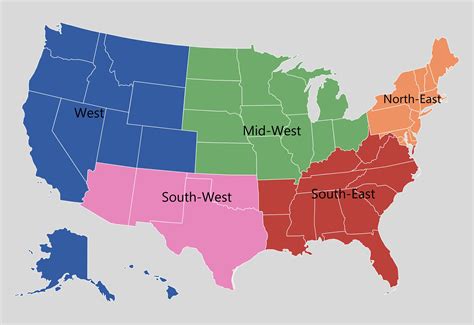 U.S regional map : r/Maps