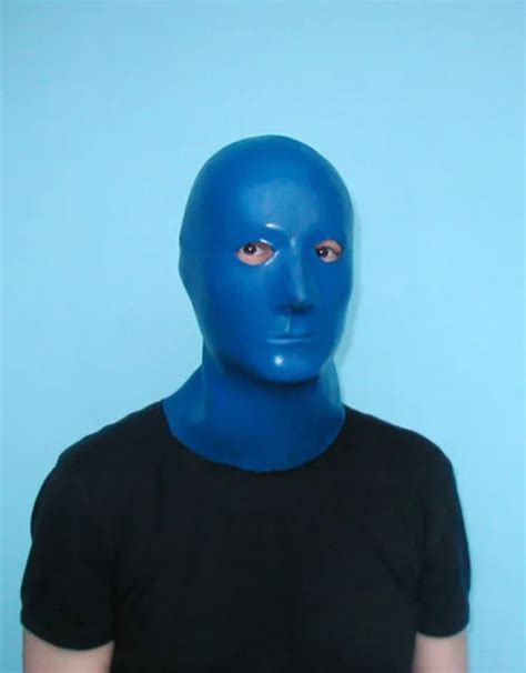 MASK BLUEMAN FOAM Latex Hood Mask! Rubber Masks Halloween mask made in ...