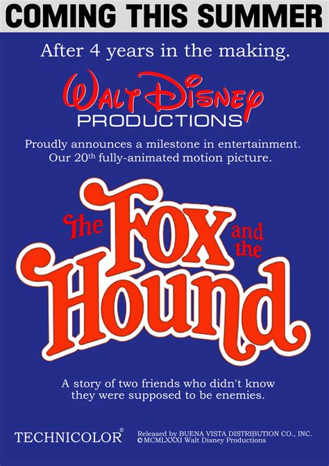 The Fox and the Hound Teaser poster (fanmade) by GrayLord791 on DeviantArt