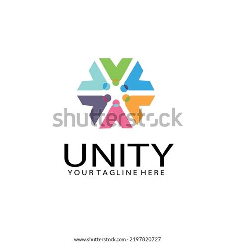 Unity Team Work Logo Design Vector Stock Vector (Royalty Free ...