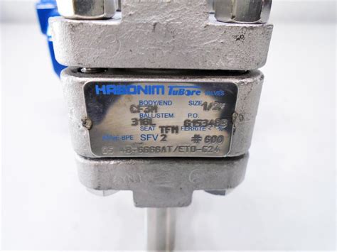 LOT of (9) Habonim Tubore Stainless Sanitary Ball Valves w/ Compact II Actuators