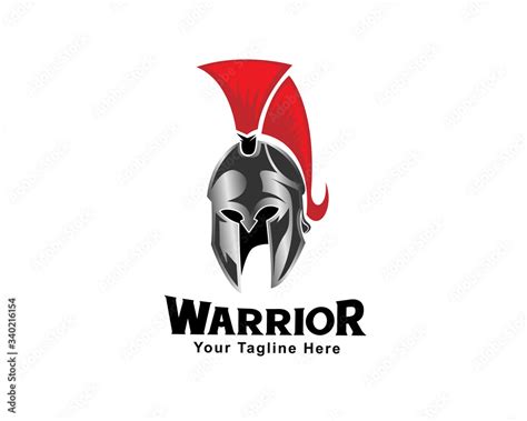 Warrior helmet spartan logo design inspiration Stock Vector | Adobe Stock