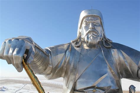 Visited the 130 ft stainless steel Genghis Khan statue in rural Mongolia. : r/travel