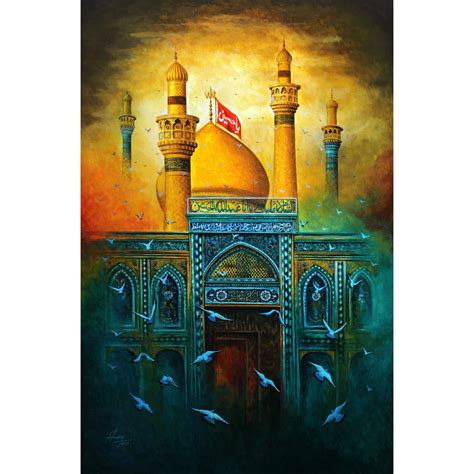 S. A. Noory, Roza Imam Hussain, 36 x 24 Inch, Acrylic on Canvas, Figurative Painting, AC-SAN-101