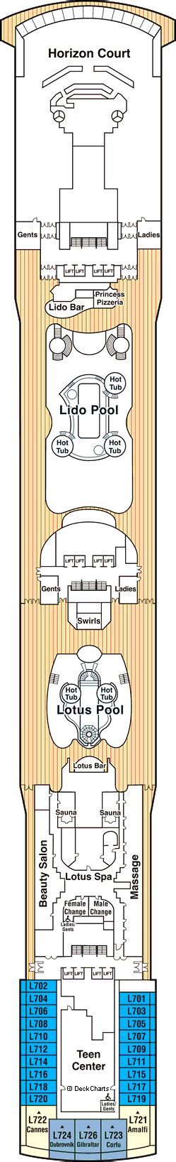 Island Princess Deck Plans, Maps, Ship Layout & Staterooms - Cruise Critic