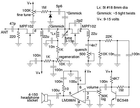 Regenerative Receiver Circuit Diagrams