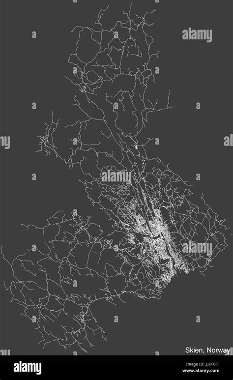 Street roads map of SKIEN, NORWAY Stock Vector Image & Art - Alamy